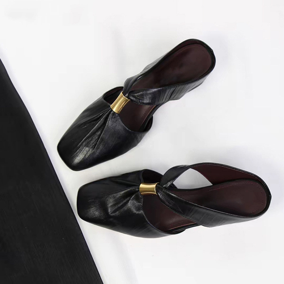 Womens French Style Sheepskin Mules