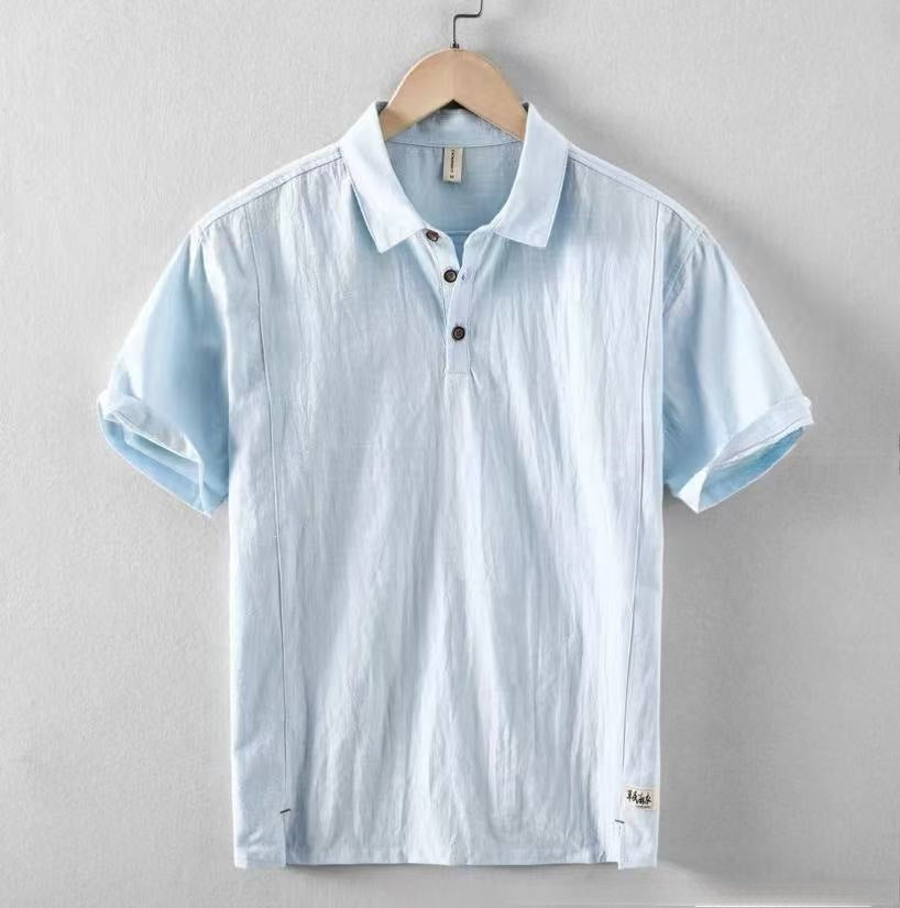 Mens Linen Short Sleeve Shirt