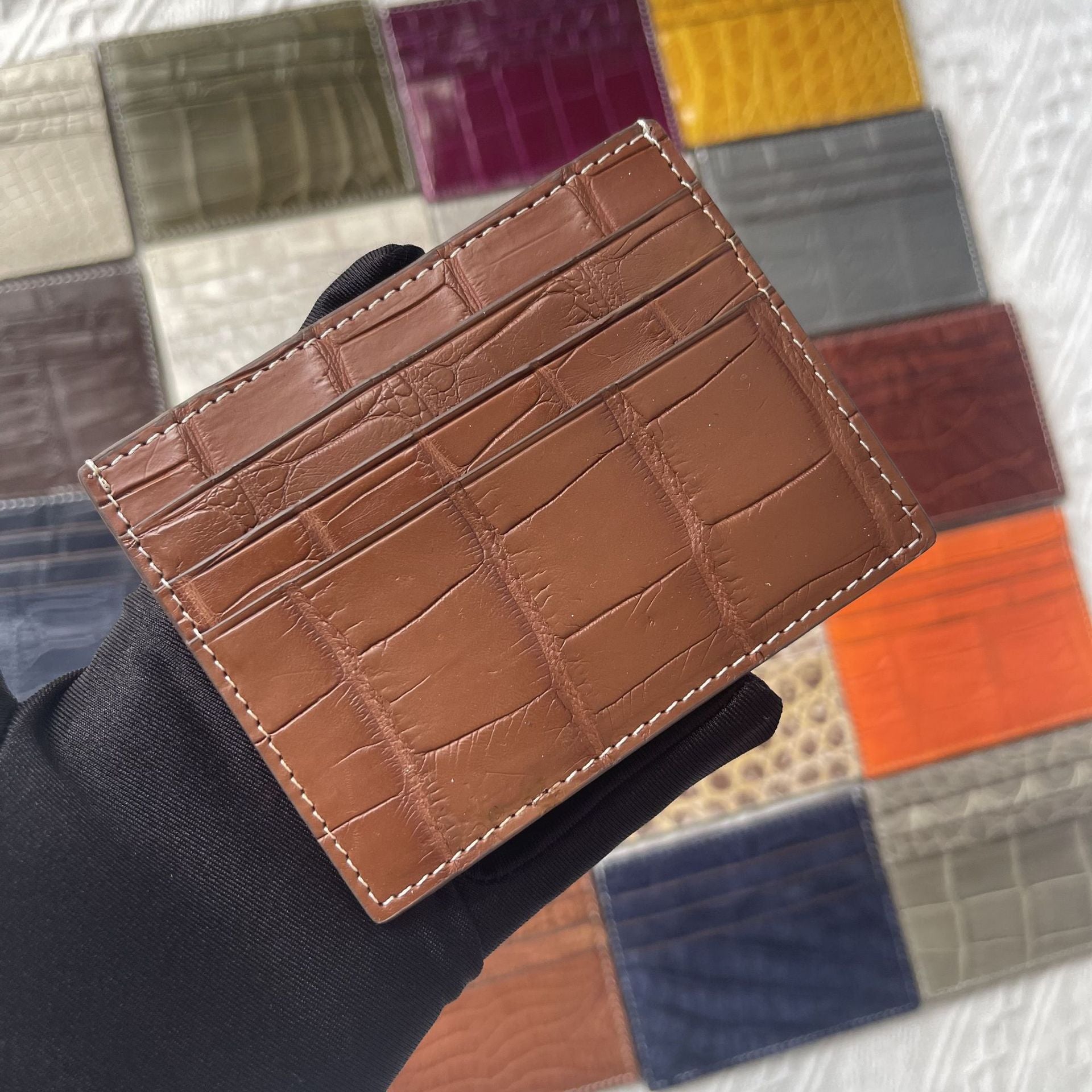 Genuine Crocodile Leather Card Holder