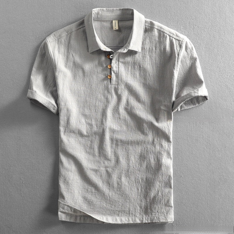 Mens Linen Short Sleeve Shirt