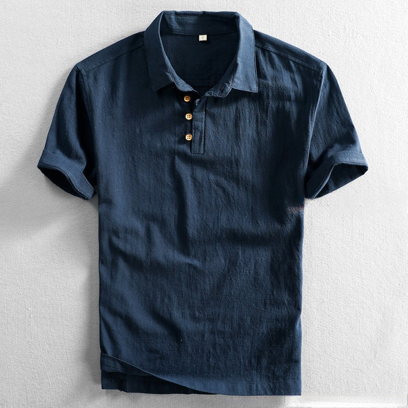 Mens Linen Short Sleeve Shirt