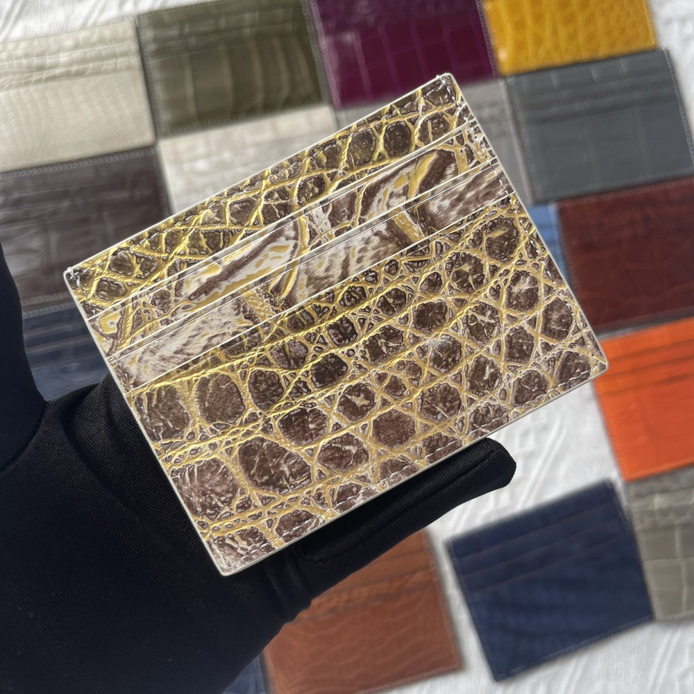 Genuine Crocodile Leather Card Holder