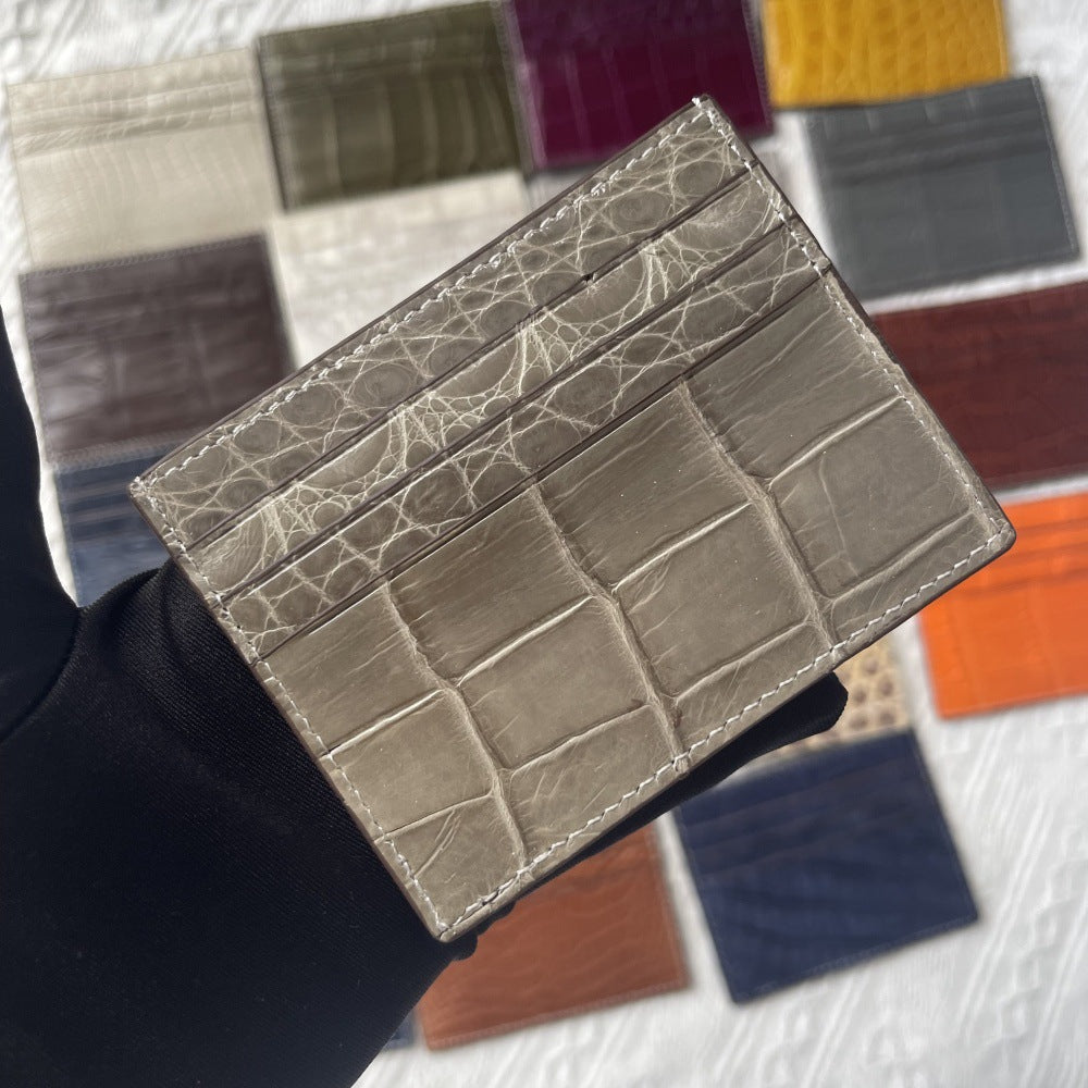 Genuine Crocodile Leather Card Holder
