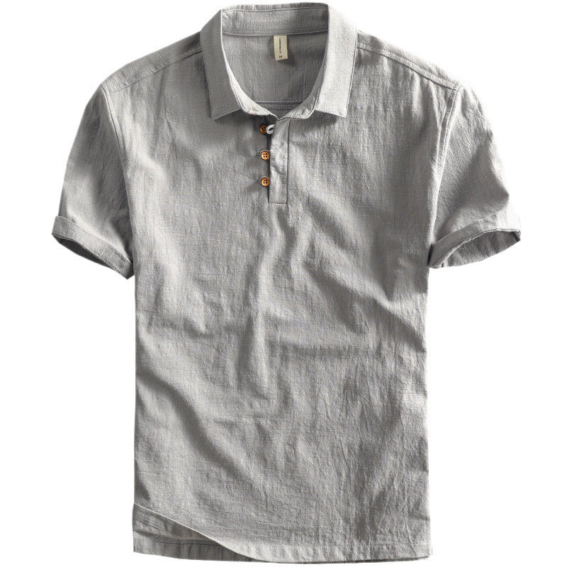 Mens Linen Short Sleeve Shirt